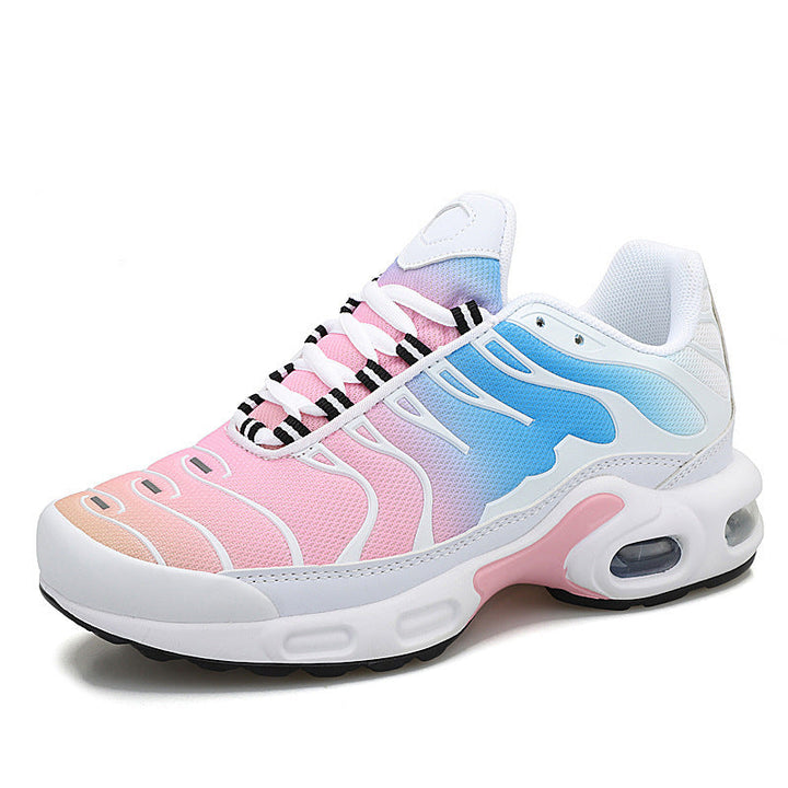 "Laufschuhe mit Air Cushion, schwarz-grau, für Komfort & Stil, rutschfeste Sohle, gepolsterte Innensohle, ideal für Sport."