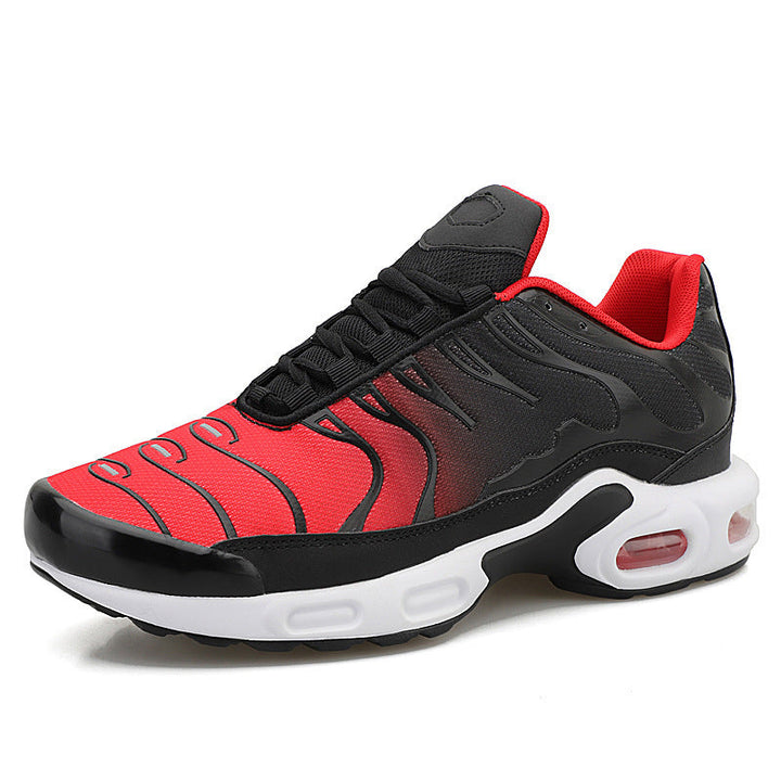 "Laufschuhe mit Air Cushion, schwarz-grau, für Komfort & Stil, rutschfeste Sohle, gepolsterte Innensohle, ideal für Sport."