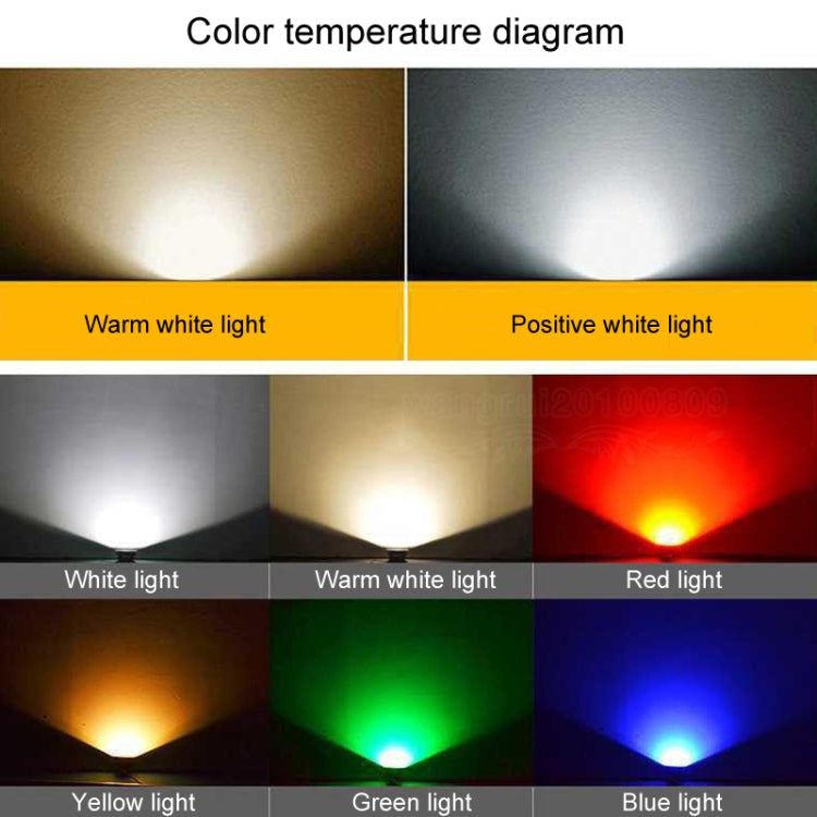"LED Flutlicht COB Lampe, wetterfest, 20W, 7 Farben, aus Druckguss-Aluminium, IP65, für Außenbeleuchtung, 360° drehbar"