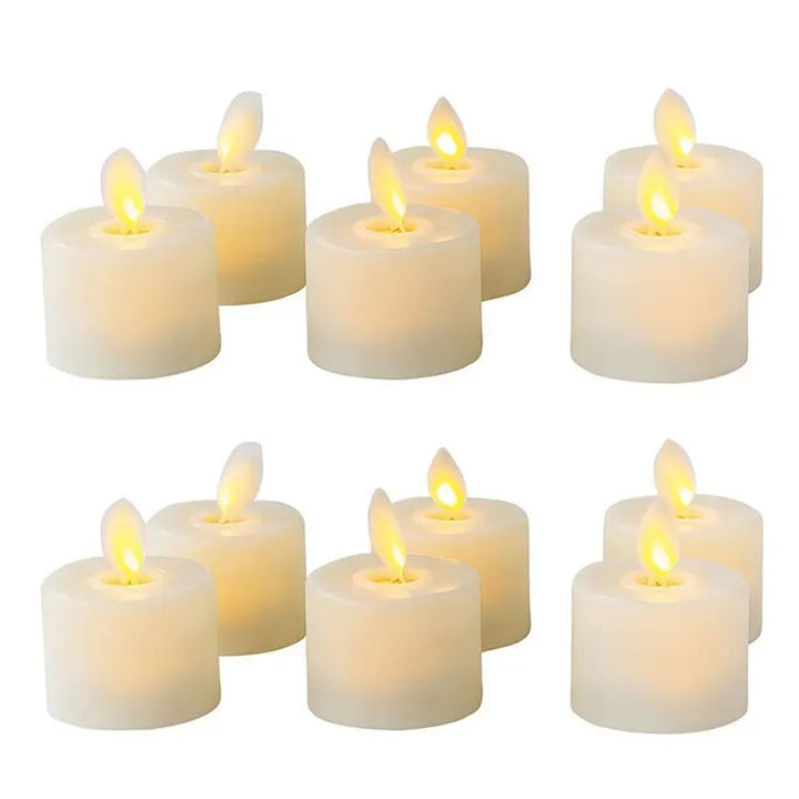 "LED-Lichterkerzen-Set mit realistischem Flackern, batteriebetrieben, inkl. Fernbedienung, perfekte Deko für gemütliche Stimm