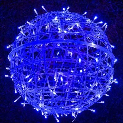 LED-Lichtkugel aus Rattan mit warmem Licht, wasserdicht für Innen und Außen, dekorative Beleuchtung, 20 cm Durchmesser.