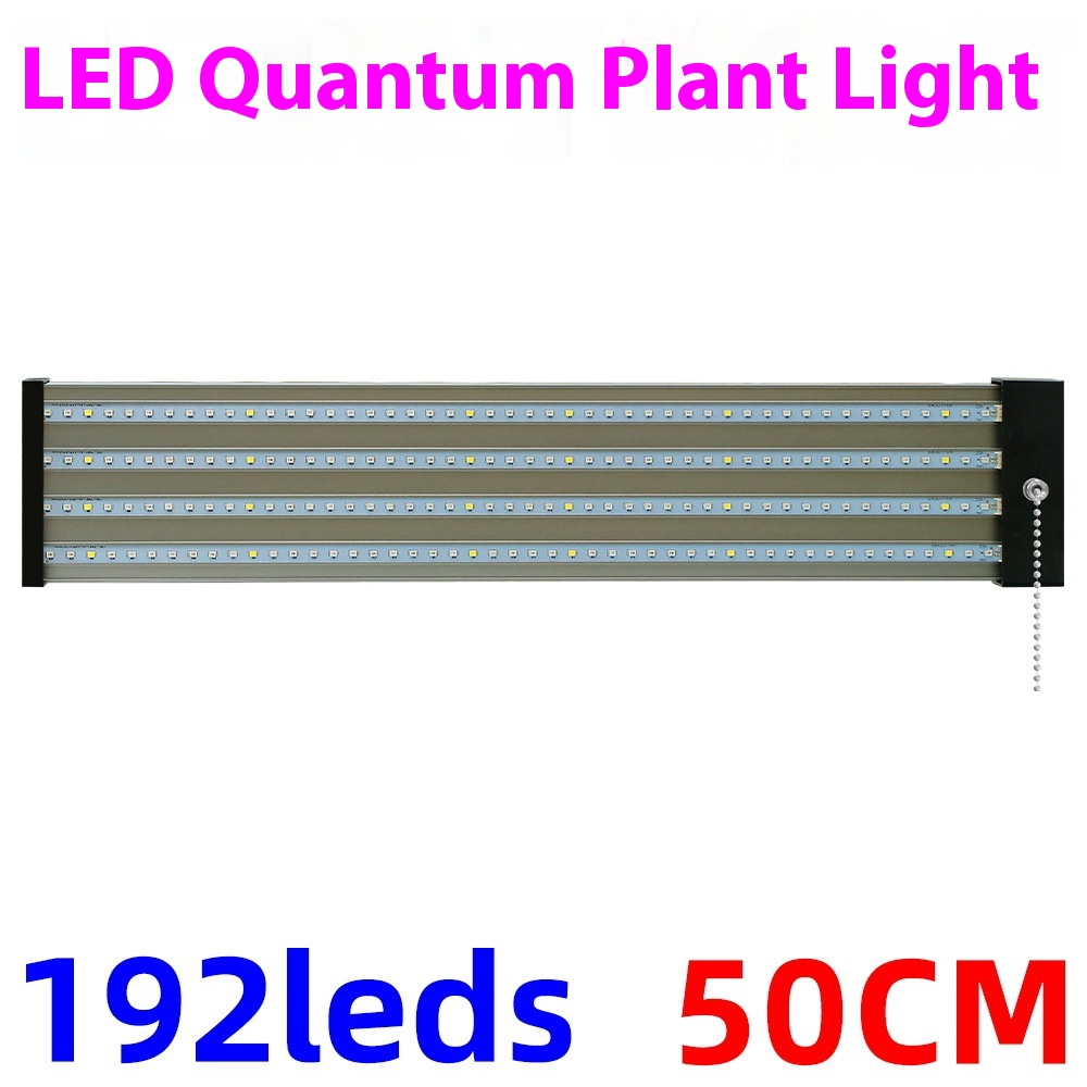 "LED Pflanzenlampe Vollspektrum, energieeffizient, mit Zugschalter, ideal für gesundes Pflanzenwachstum in Innenräumen."