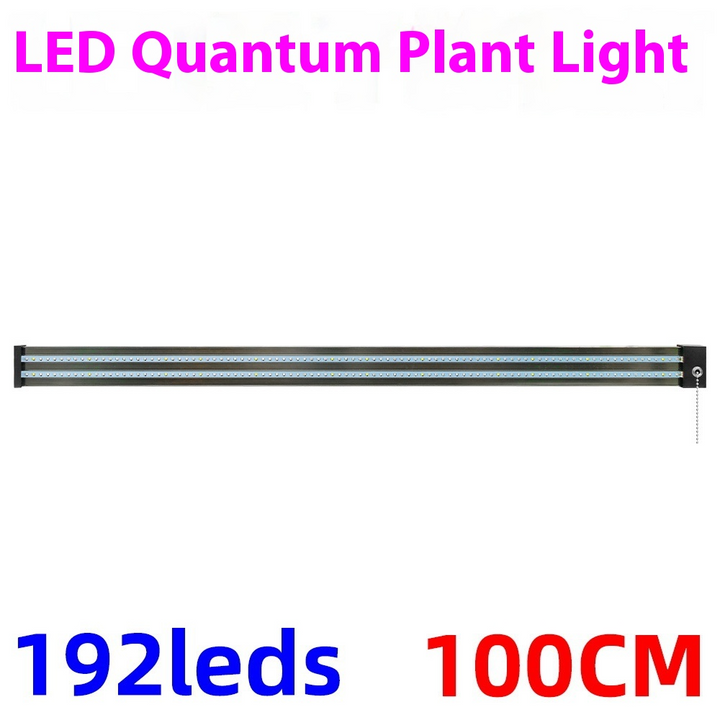 "LED Pflanzenlampe Vollspektrum, energieeffizient, mit Zugschalter, ideal für gesundes Pflanzenwachstum in Innenräumen."