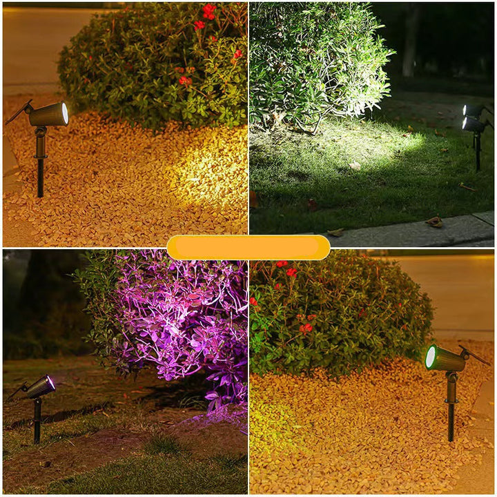 "LED Solar Gartenstrahler, wetterfest, fokussiertes Licht, perfekte Außenbeleuchtung. Ideal für Wege und Dekorationen."