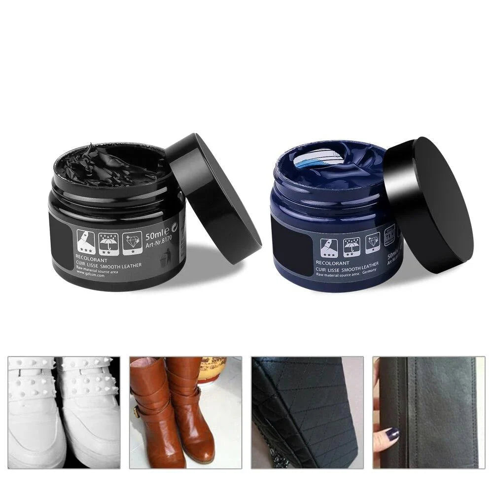 "Lederpflegecreme für strahlendes Leder, beige in Dose, sorgt für Glanz und Schutz von verblasstem Leder, vielseitig anwendba