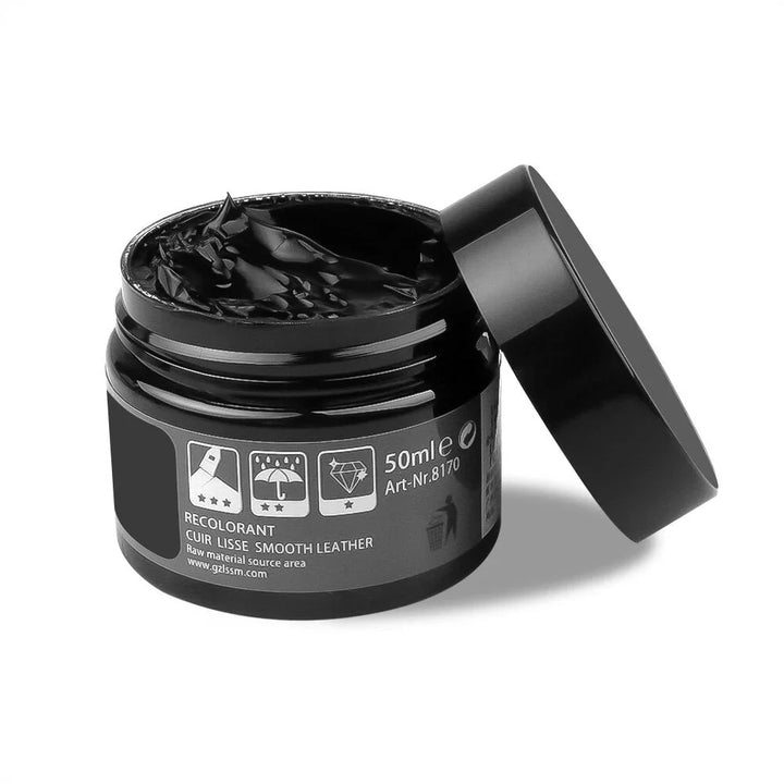 "Lederpflegecreme für strahlendes Leder, beige in Dose, sorgt für Glanz und Schutz von verblasstem Leder, vielseitig anwendba
