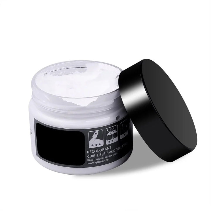 "Lederpflegecreme für strahlendes Leder, beige in Dose, sorgt für Glanz und Schutz von verblasstem Leder, vielseitig anwendba