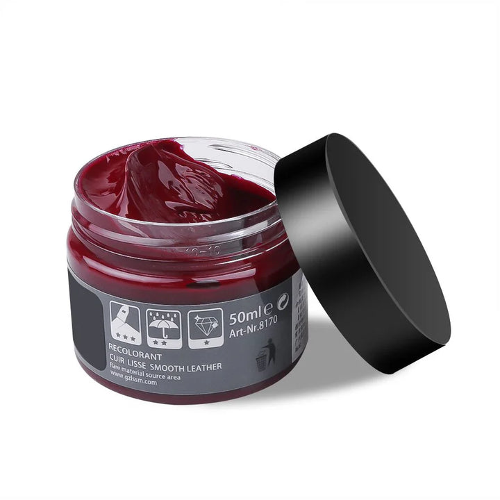 "Lederpflegecreme für strahlendes Leder, beige in Dose, sorgt für Glanz und Schutz von verblasstem Leder, vielseitig anwendba