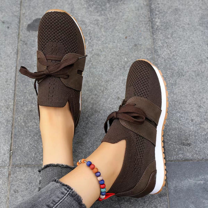 "Leichte Mesh-Sneaker Damen, orthopädisch, atmungsaktiv, grau, ideal für Komfort und Stil im Alltag"