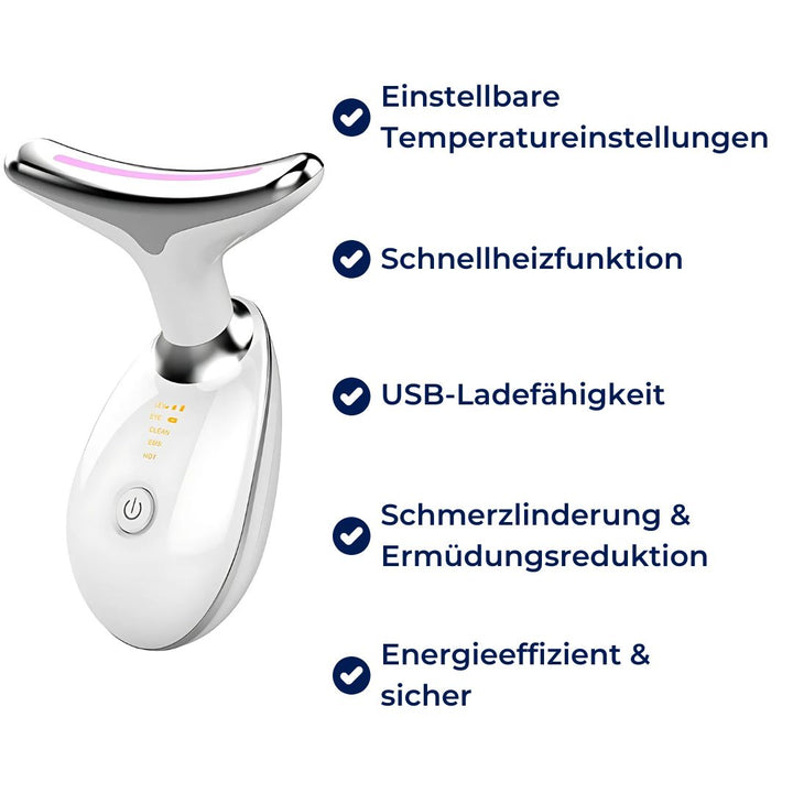 "LumiLift EMS Gesichtsformer – Kompakt, elegantes Schwarz/Weiß, EMS Mikrostrom, Hautstraffung, Anti-Aging Gerät"