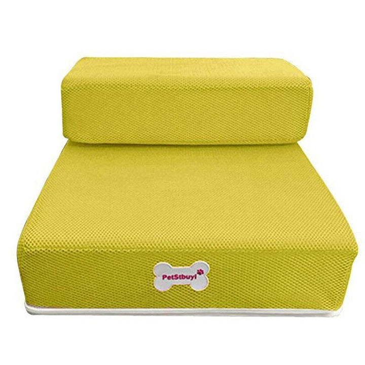 Luxuriöse Hundetreppe mit rutschfesten Stufen und weicher Polsterung für Couch und Bett, ideal für kleine Hunde und Senioren.