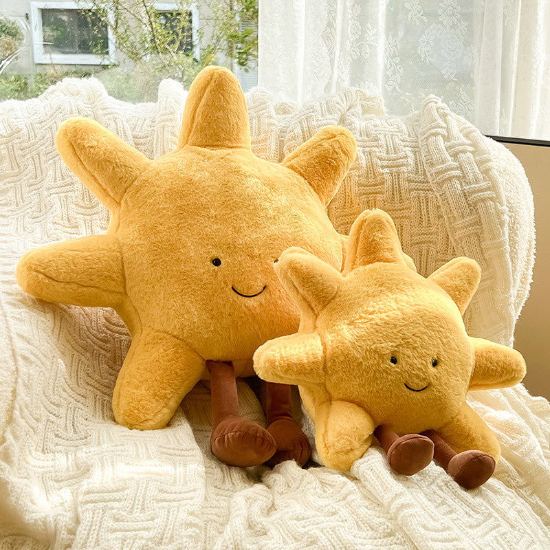 "Magisches Sonne-Mond-Kissen, weiches Design aus Polyester/Baumwolle, ideal für Dekor im Wohn- oder Schlafzimmer."