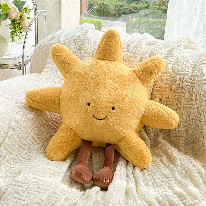 "Magisches Sonne-Mond-Kissen, weiches Design aus Polyester/Baumwolle, ideal für Dekor im Wohn- oder Schlafzimmer."