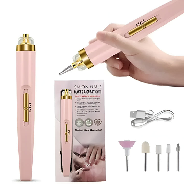 5-in-1 Elektrisches Nagelpflegegerät - Maniküre-Set mit LED-Licht