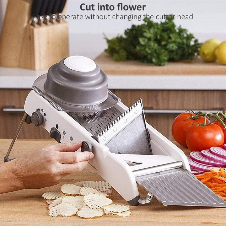 "Mandoline Gemüseschneider aus Edelstahl für präzise Gemüsehobel-Schnitte, verstellbare Klinge, robust und vielseitig"