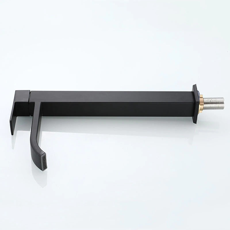 "Mattschwarze Einhebel-Waschtischarmatur mit modernem Design, elegantes Finish, ideal für stilvolle Badezimmer."