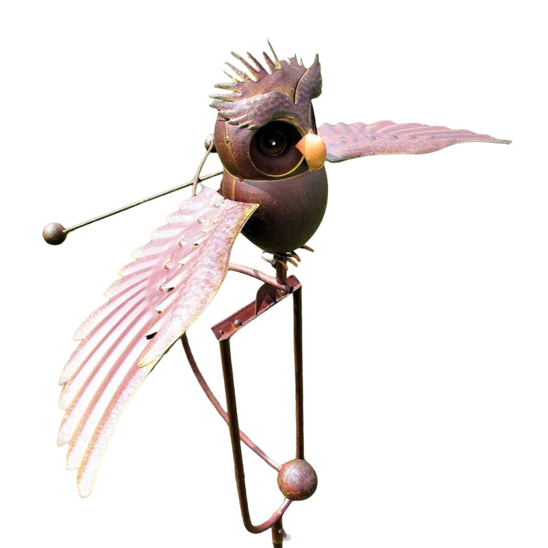 "Metallvogel Deko für Garten: Adler mit beweglichen Flügeln, kunstvoll gestaltet, wetterbeständig für magischen Outdoor-Touch