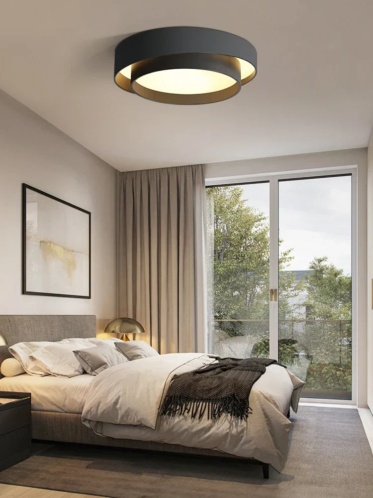 "Minimalistische NordicAura LED Deckenleuchte in Weiß, flaches Design, energieeffizient, gleichmäßige Beleuchtung für Wohnzim