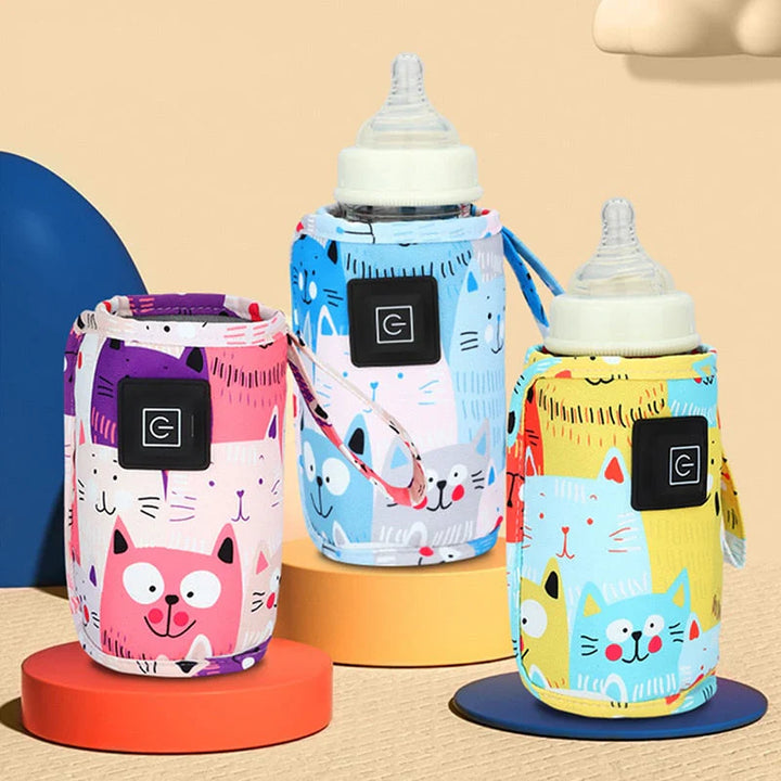 "Mobiler USB-Flaschenwärmer für Babys, robustes Design, leicht, isolierend, ideal für zuhause und unterwegs"