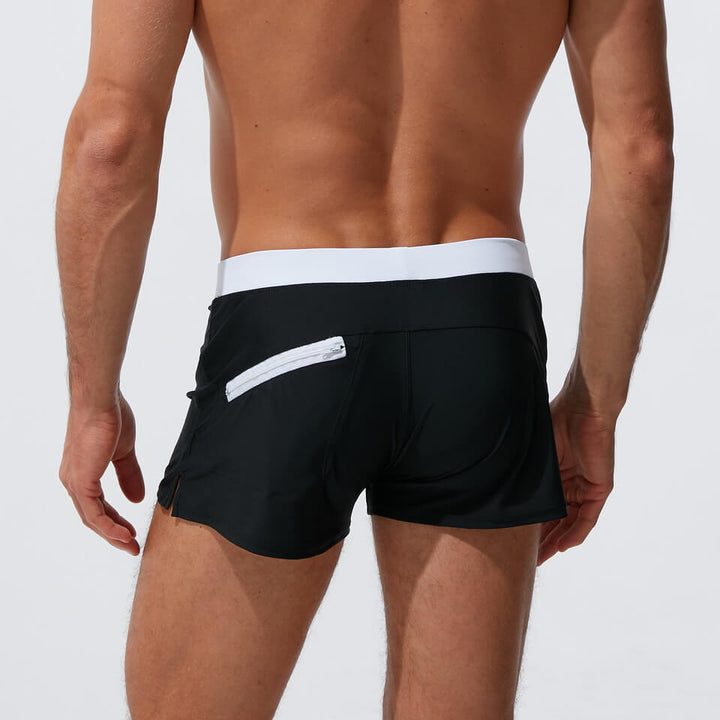 "Moderne Badehose 2024 in Armee grün, elegantes Design, Komfortbund, ideal für Strand oder Schwimmbad, stilvoller Look"