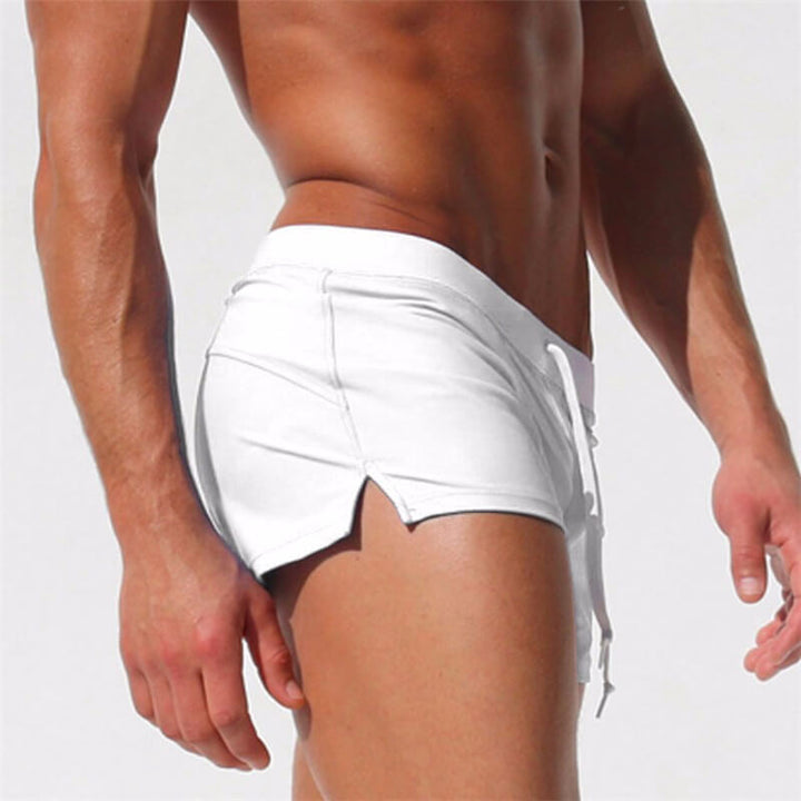 "Moderne Badehose 2024 in Armee grün, elegantes Design, Komfortbund, ideal für Strand oder Schwimmbad, stilvoller Look"