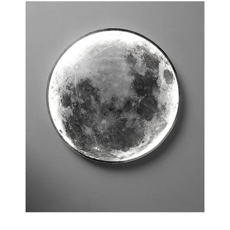 "Moderne LED Mond Wandleuchte mit sanftem Licht, ideal für Schlafzimmer, stilvolles Design, energiesparend"