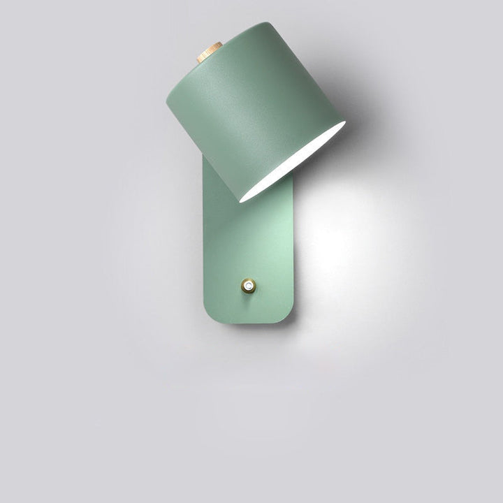 "Moderne LED-Wandleuchte Grau mit elegantem Design, Schalter integriert, ideal für stilvolle Innenbeleuchtung."