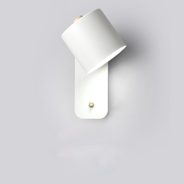 "Moderne LED-Wandleuchte Grau mit elegantem Design, Schalter integriert, ideal für stilvolle Innenbeleuchtung."
