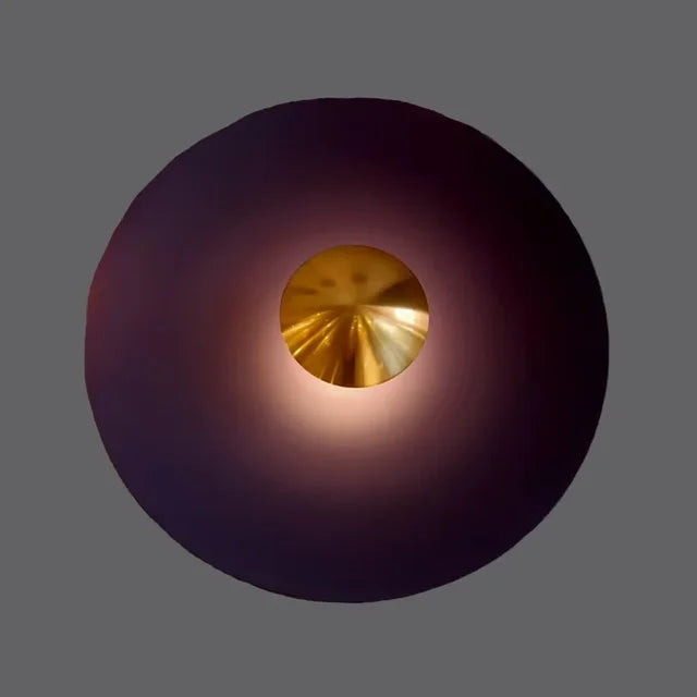 "Moderne runde LED Wandlampe mit geschwungenem Glasdesign und leuchtenden Farben für stilvolle Eleganz im Zuhause."