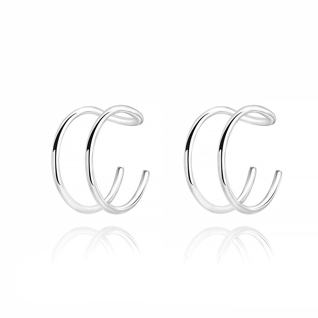 "Moderne U-förmige Ohrclips aus Sterling-Silber, stilvoll vergoldet, elegant und vielseitig für jede Gelegenheit."