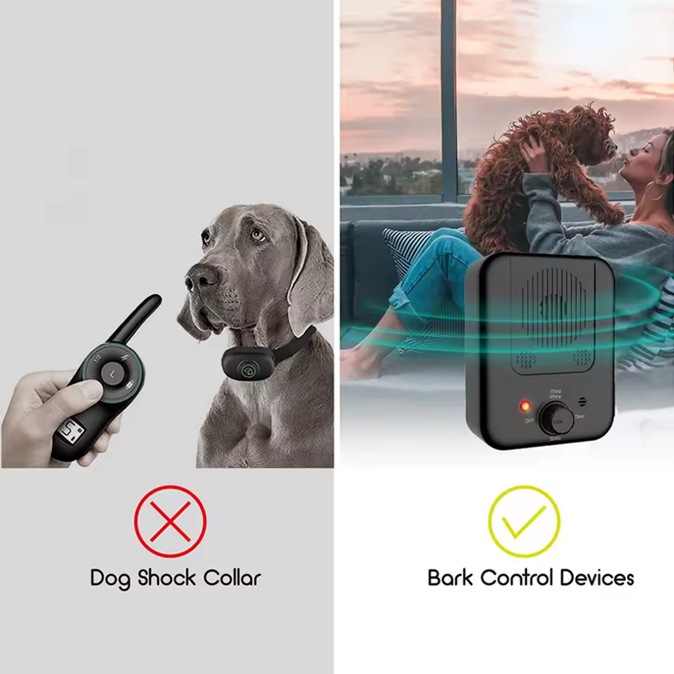 "Moderner, kompakter automatischer Hunde-Bellen-Stopper, wasserdicht und wiederaufladbar, zur effektiven Bellkontrolle."