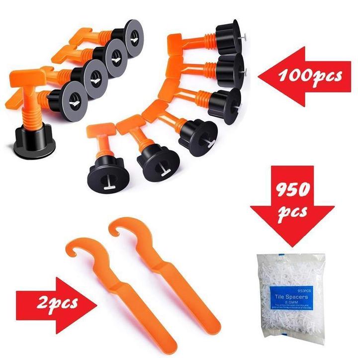 "Nivelliersystem für DIY: Robuste, wiederverwendbare Keile, ideal für präzise Fliesenverlegung und glatte Oberflächen."