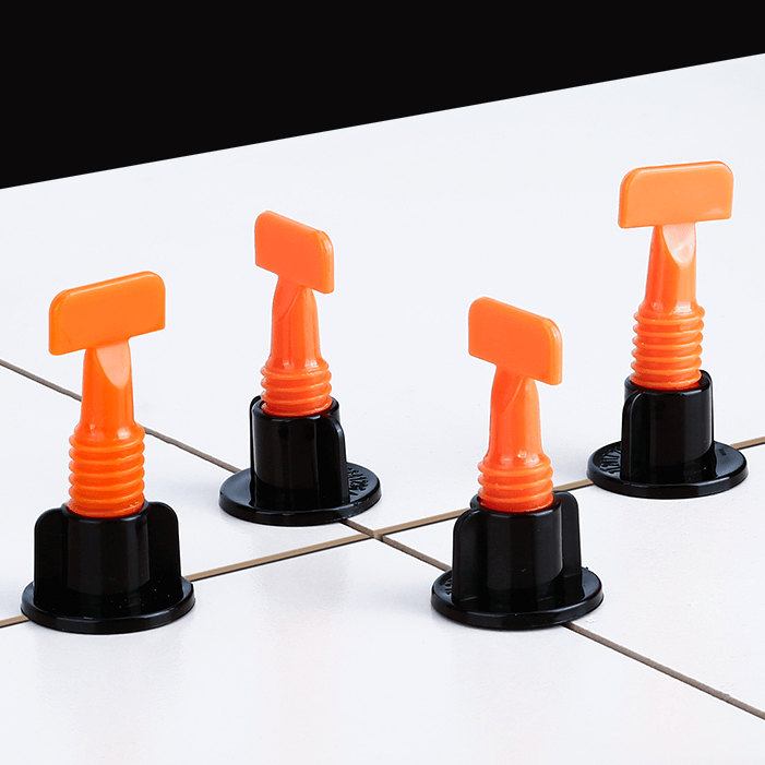 "Nivelliersystem für DIY: Robuste, wiederverwendbare Keile, ideal für präzise Fliesenverlegung und glatte Oberflächen."