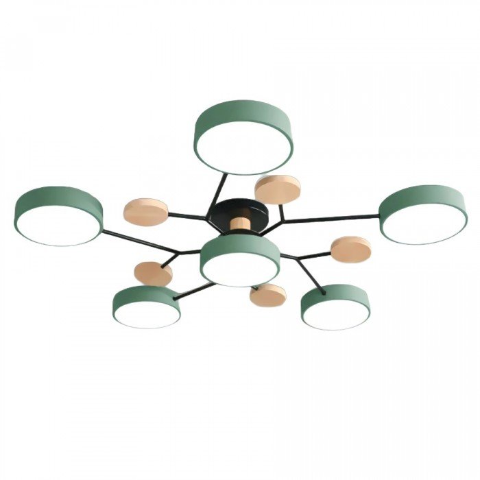 "Nordic LED-Deckenleuchte, verzweigtes Design, skandinavisch, mattweiß, warmweißes Licht, energieeffizient, 60 cm Durchmesser