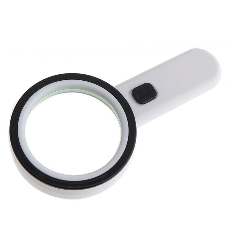 "Optische Lupe mit 30-facher Vergrößerung und LED, ergonomisch, ideal für Sehschwache, Schmuckbegutachtung und Modellbau."