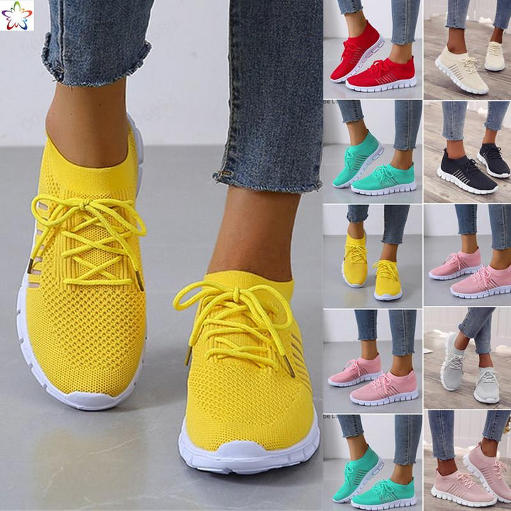 "Orthopädische, atmungsaktive Sportschuhe für Damen und Herren in verschiedenen Farben auf hellem Hintergrund"
