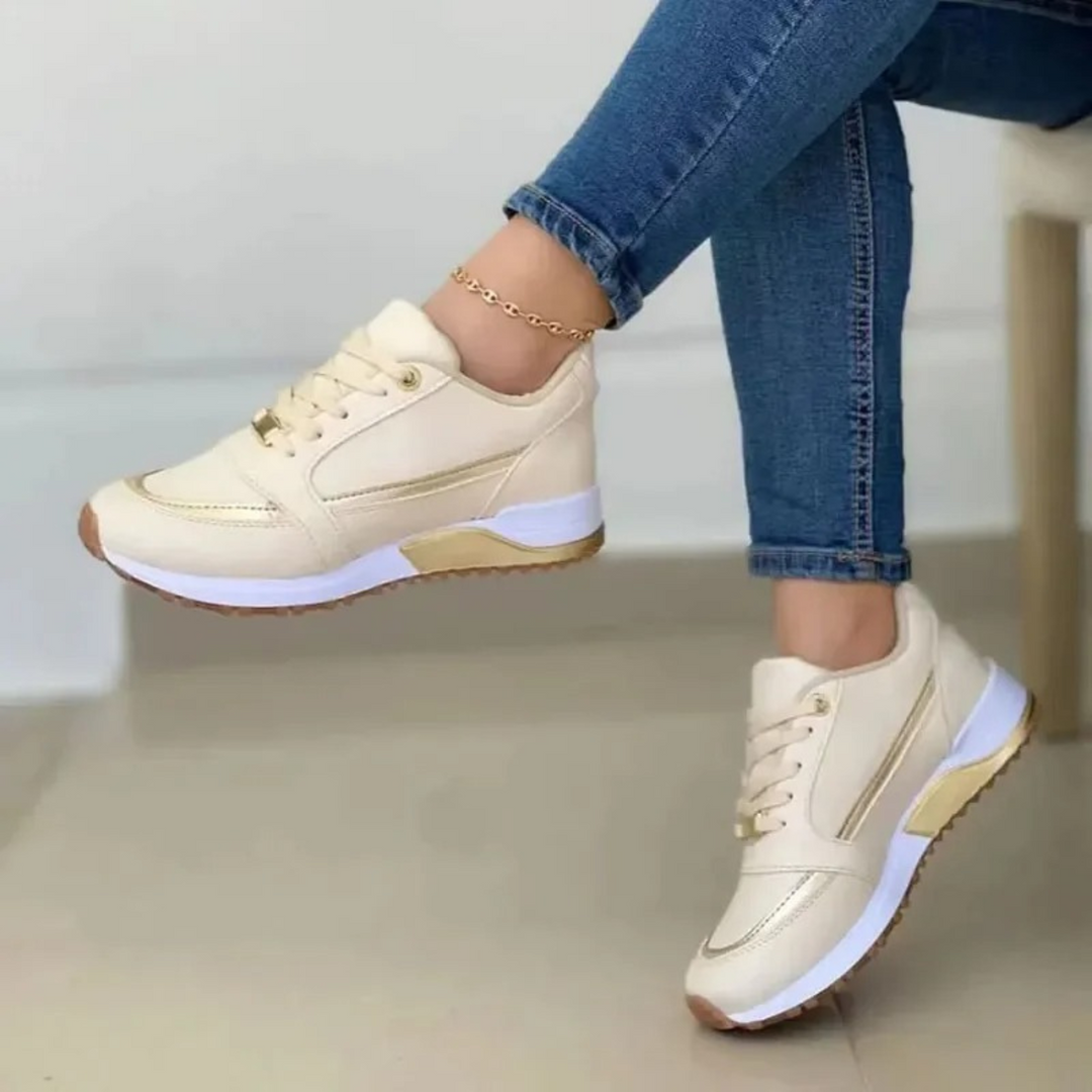 Orthopädische Damen-Wanderschuhe, rutschfest, modernes Design in Blau, Kaki, Schwarz, Weiß für sicheren Komfort.