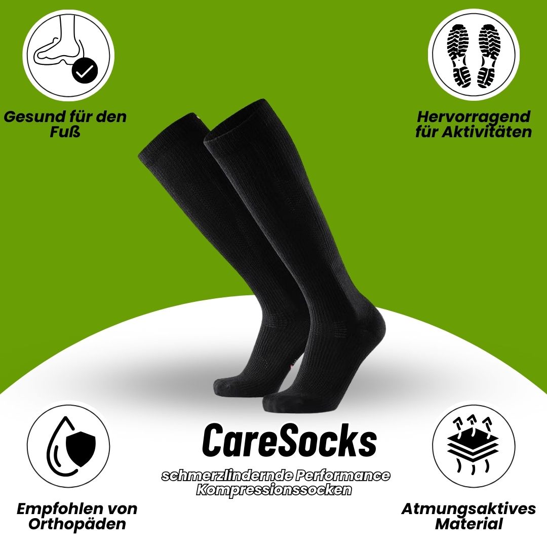 Orthopädische Kompressionsstrümpfe in hautfarbenem Design, fördern Durchblutung und lindern Fußbeschwerden effektiv.