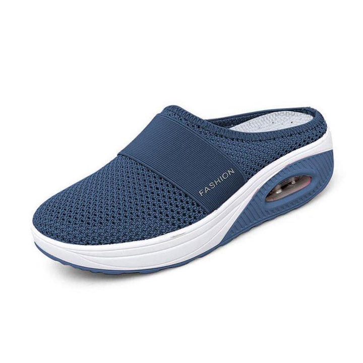 "Orthopädische Slipper mit Luftkissen, komfortables Slip-On-Design, atmungsaktive Materialien, vielseitig und elegant."
