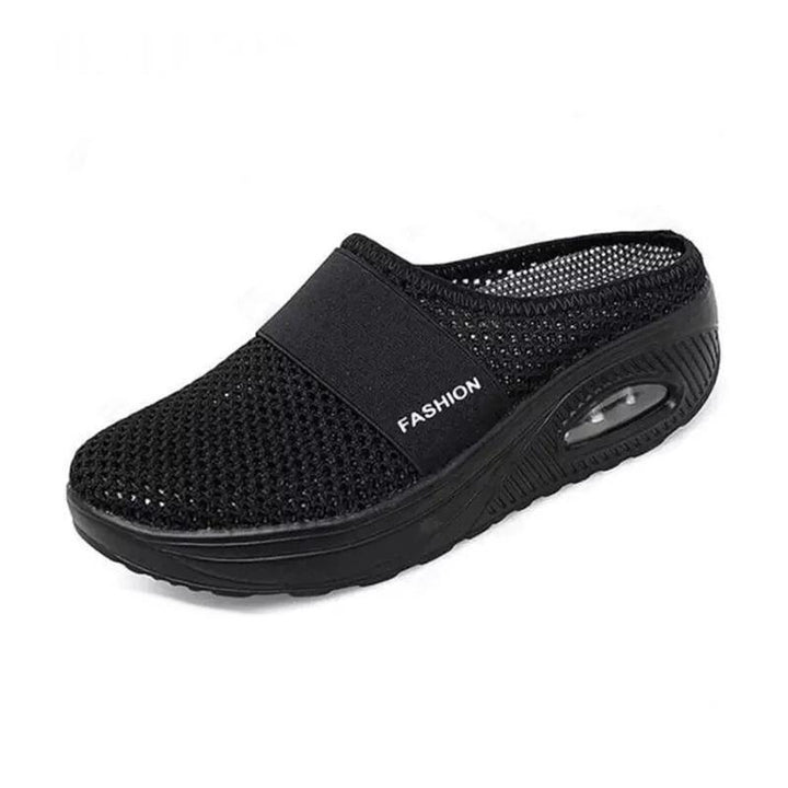 "Orthopädische Slipper mit Luftkissen, komfortables Slip-On-Design, atmungsaktive Materialien, vielseitig und elegant."