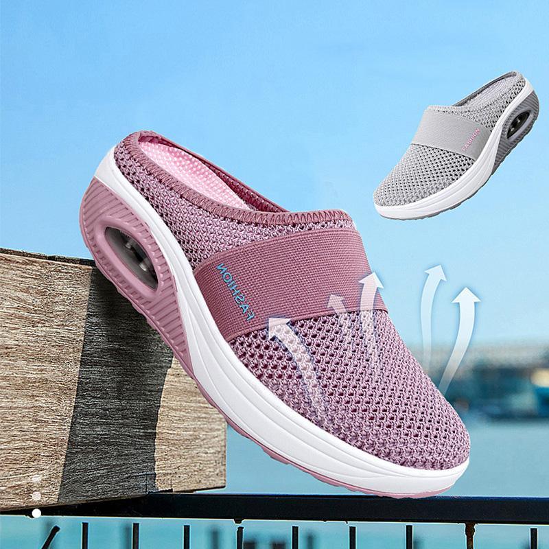 "Orthopädische Slipper mit Luftkissen, komfortables Slip-On-Design, atmungsaktive Materialien, vielseitig und elegant."