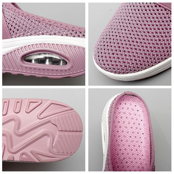 "Orthopädische Slipper mit Luftkissen, komfortables Slip-On-Design, atmungsaktive Materialien, vielseitig und elegant."