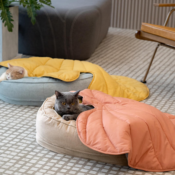 "Orthopädisches flauschiges Haustierbett in Donutform, beige, für Hunde, bietet Komfort und Unterstützung auf glatten Böden."
