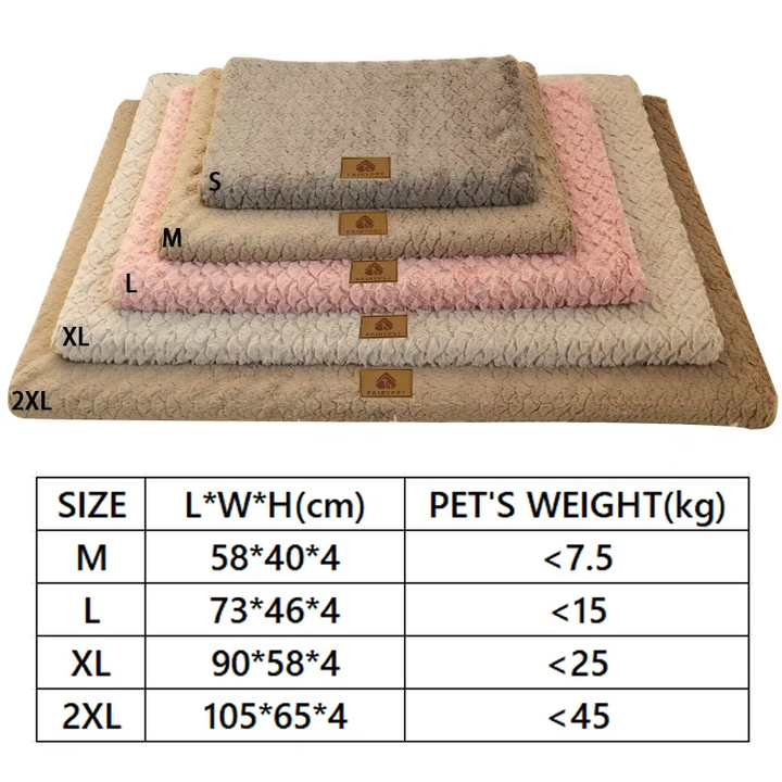 "Orthopädisches Hundebett, flauschige Haustiermatte mit plüschiger Oberfläche zur Unterstützung älterer Hunde und Katzen"