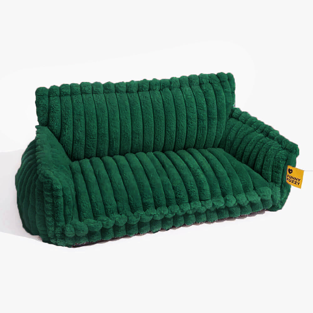 "Orthopädisches waschbares Hundebett aus Kunstfell mit Kissen und Armlehnen, ideal für Gelenkunterstützung, grau."