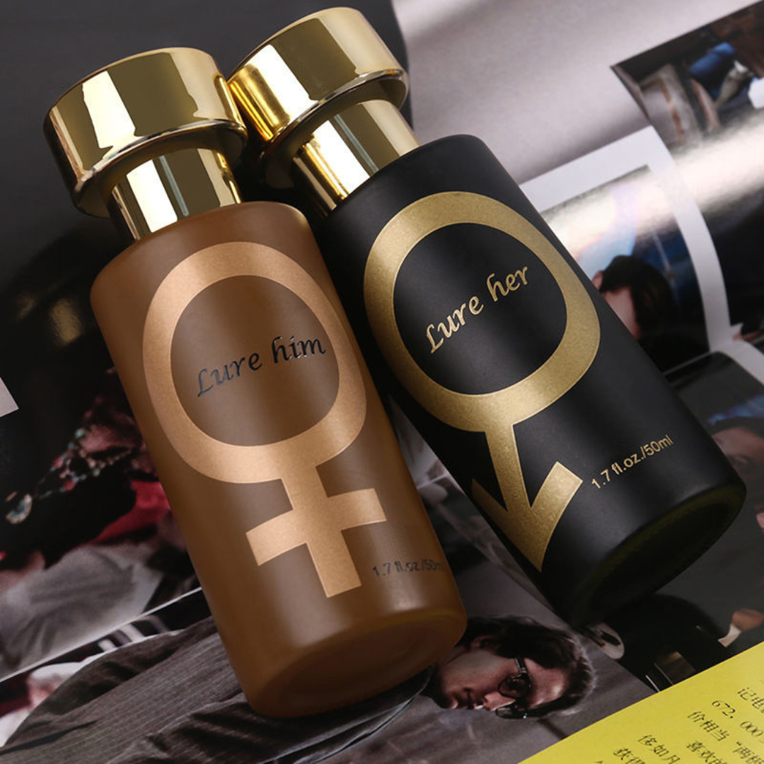 Pheromon Parfümflasche für Männer, klare Glasflasche, stilvolles Design, verstärkt Anziehungskraft und Selbstbewusstsein.