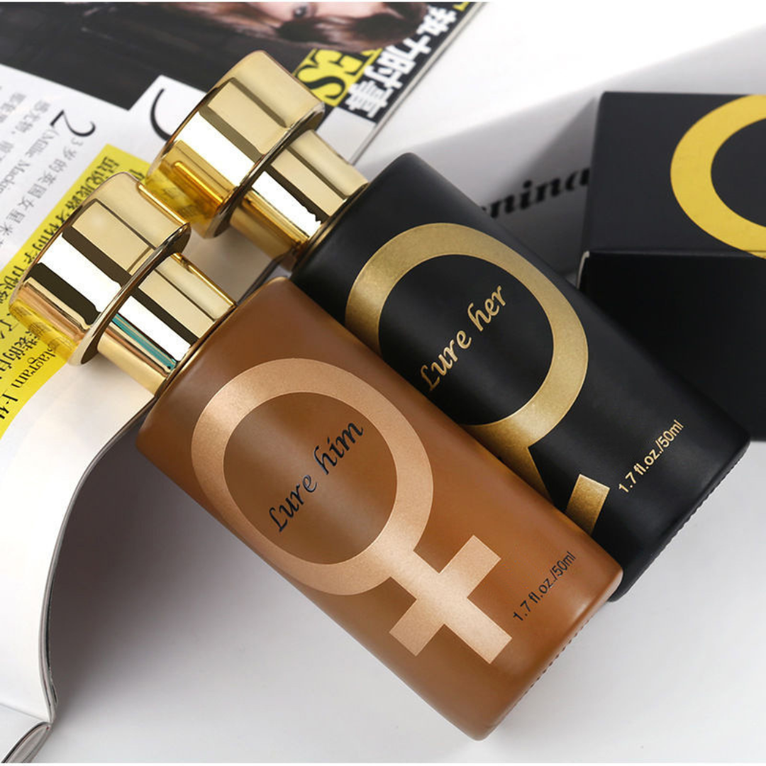 Pheromon Parfümflasche für Männer, klare Glasflasche, stilvolles Design, verstärkt Anziehungskraft und Selbstbewusstsein.