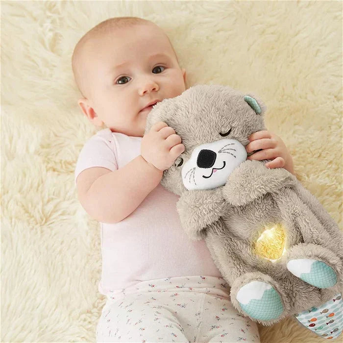 Plüsch-Otter für Kinder, weich, mit Atemsimulation und Melodien für Entspannung, idealer Stressabbau-Begleiter.