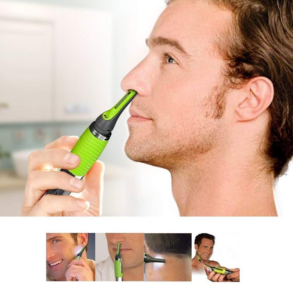 "Präziser Nase- & Ohrtrimmer mit LED-Licht, elegantes Design, effektive Haarentfernung für empfindliche Bereiche"