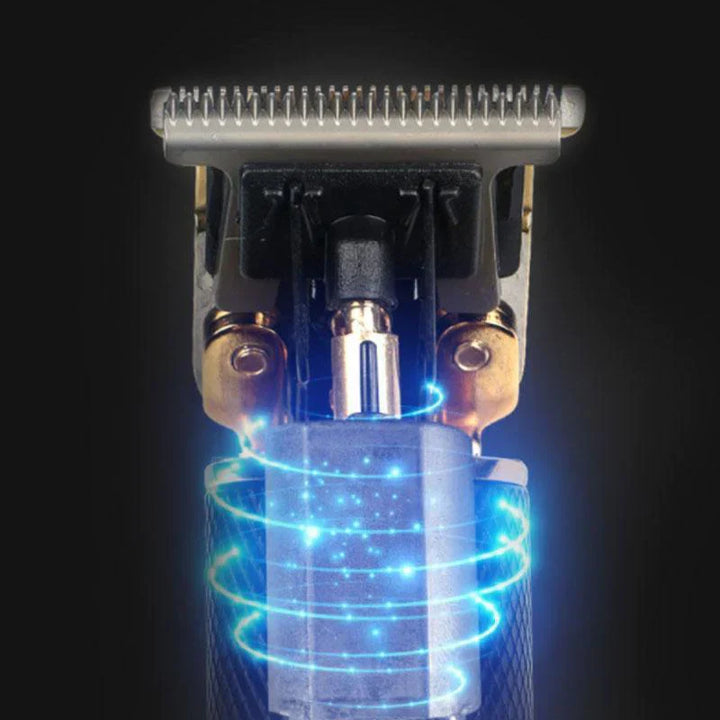 Profi Haarschneider für Männer mit T-förmiger Karbonstahlklinge, ergonomischem Design, ideal für präzises Haar- und Bartstyli